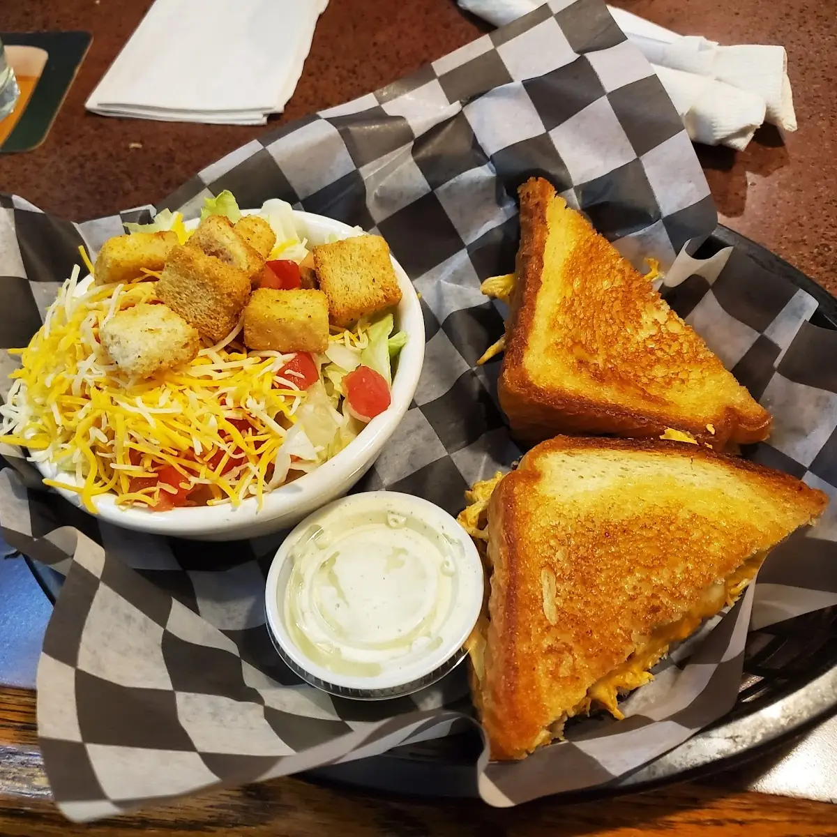 Grilled Cheese and Salad