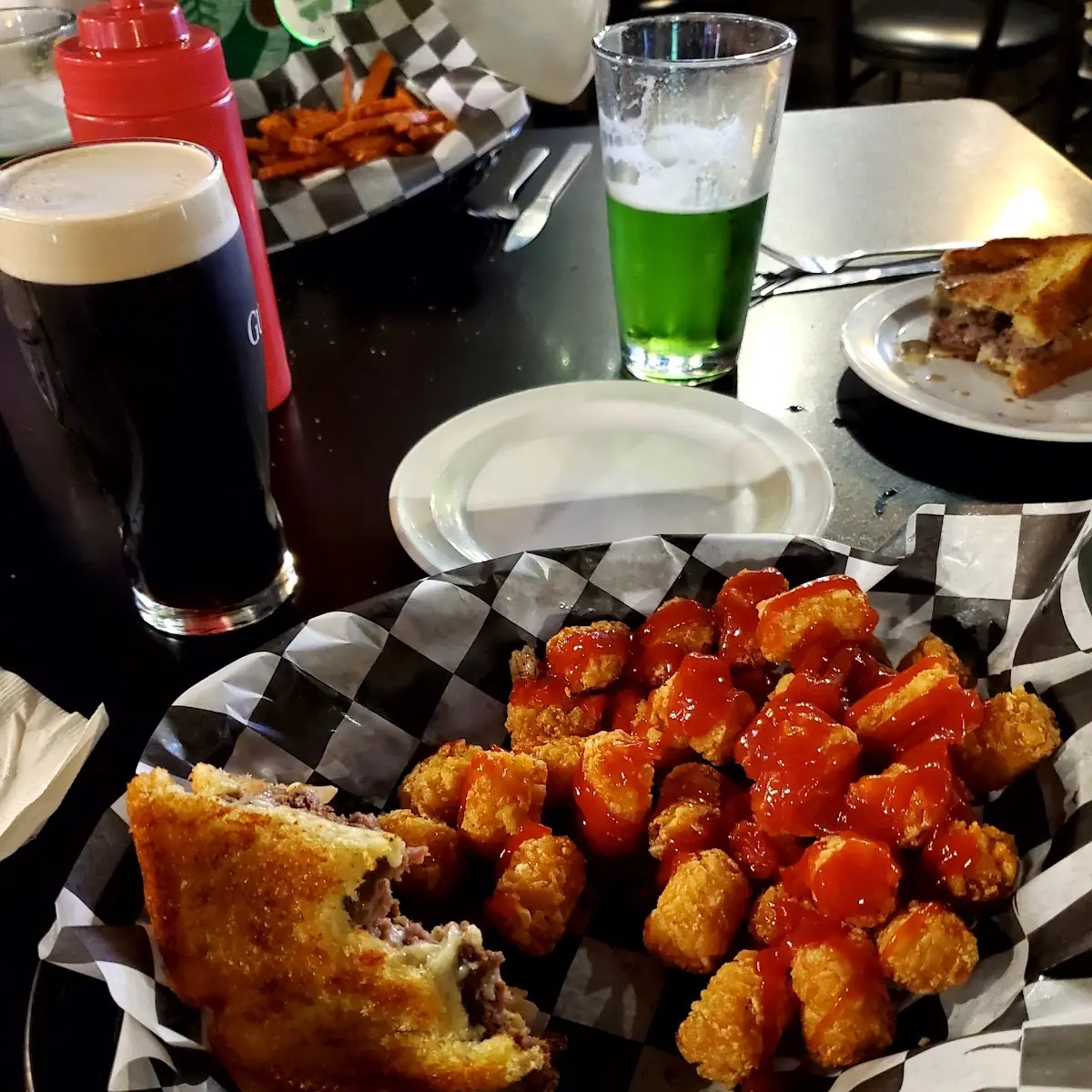 Patty Melt with Tater Tots