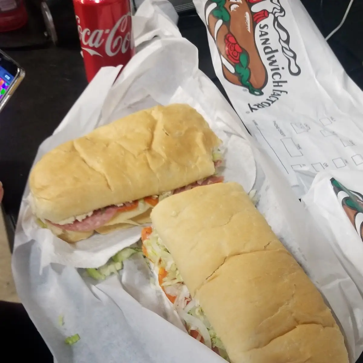 #8 Hot Sausage w/peppers, onions, and sauce Sub (Giant) (O)