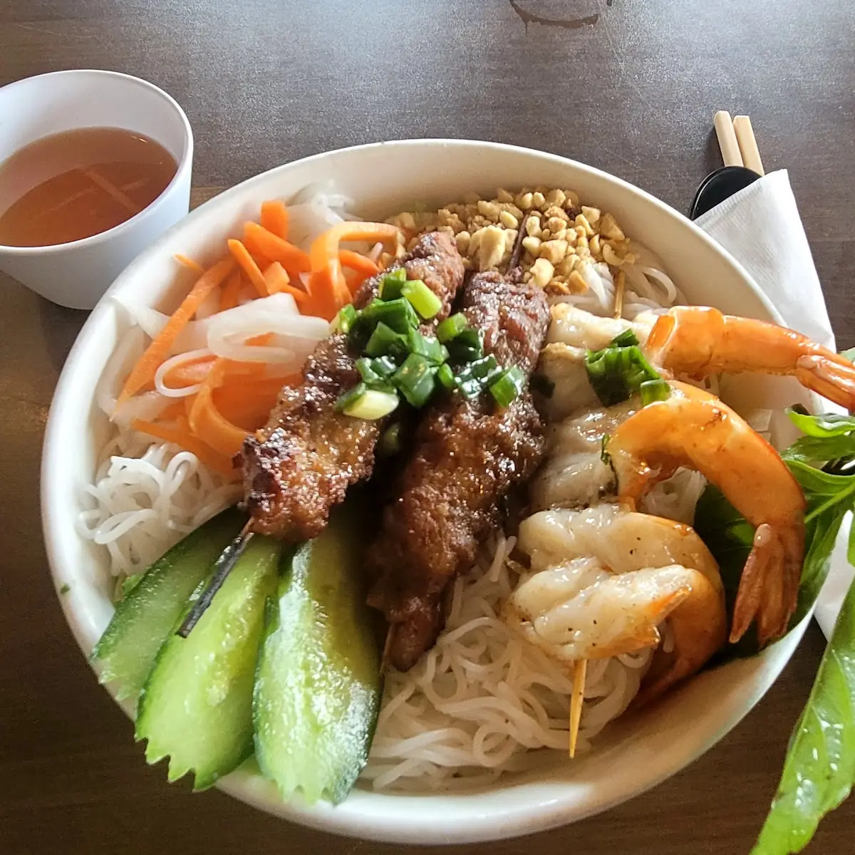 Eggrolls Vermicelli Noodle Salad Bowl