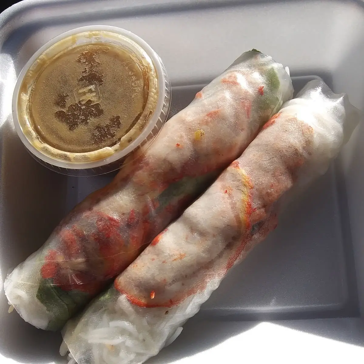 Fresh Spring Rolls w Coconut Peanut Sauce