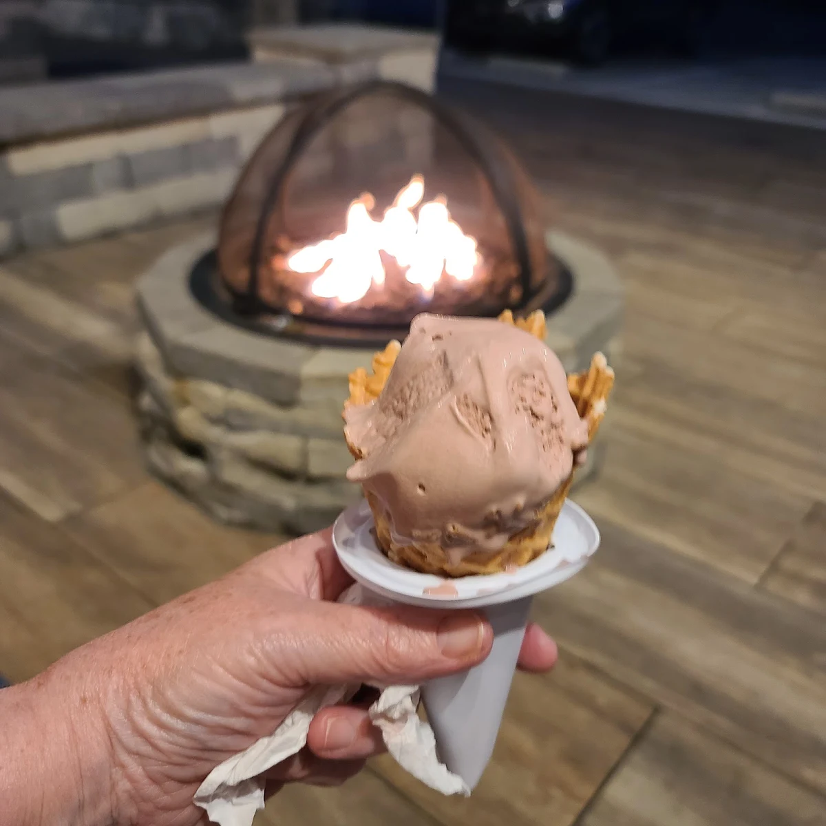 Blackberry Ice Cream Cone