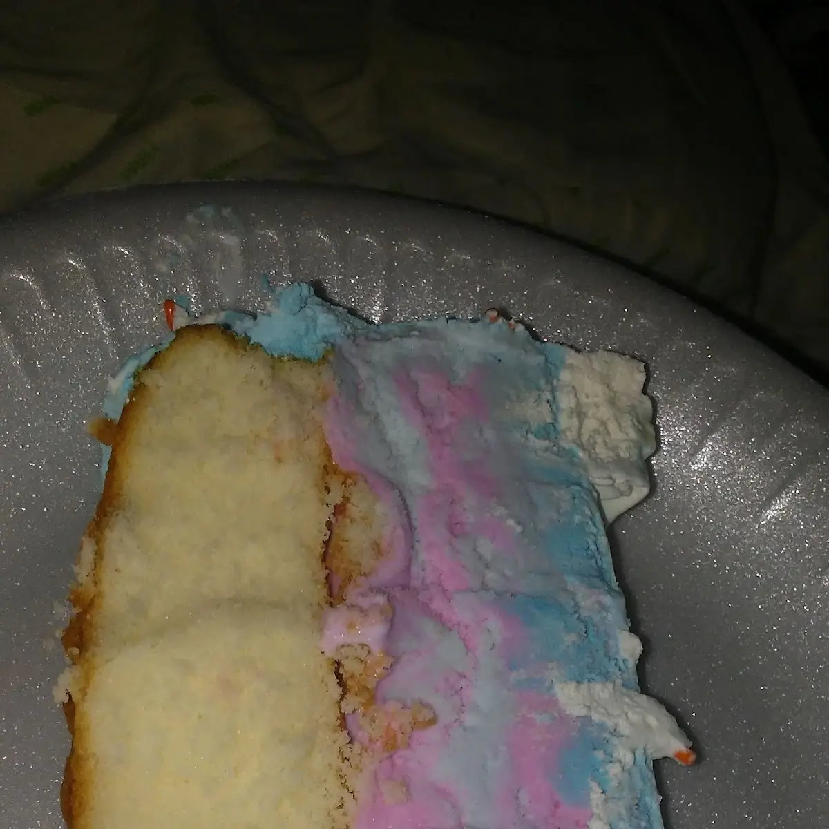 Cotton Candy Ice Cream Cake Slice