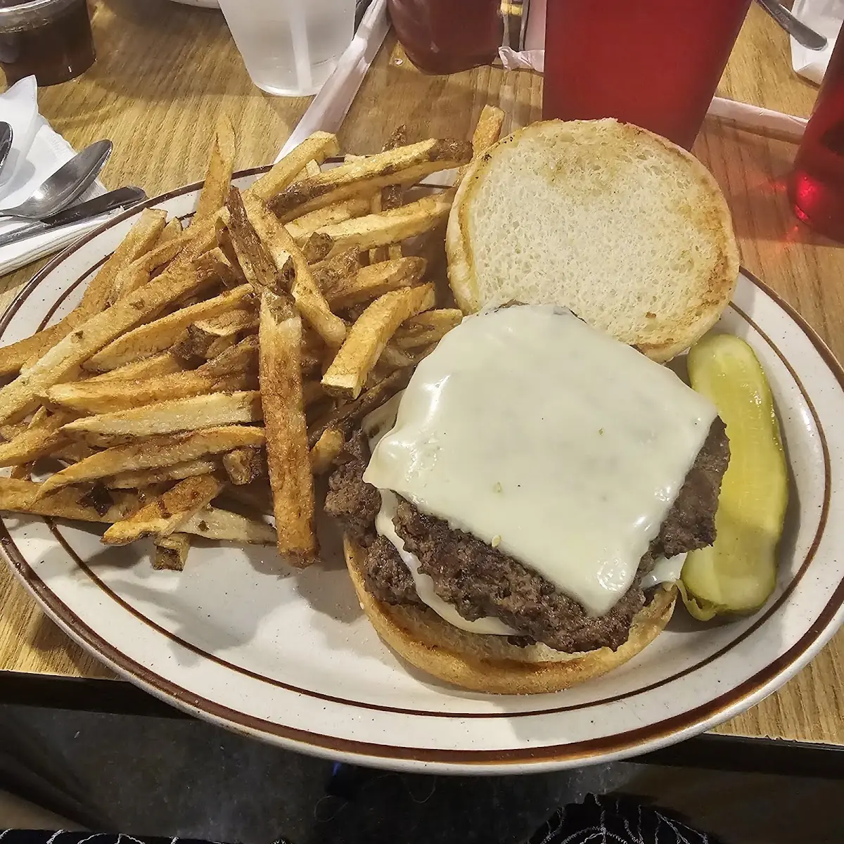 Double Cheeseburger and Fries