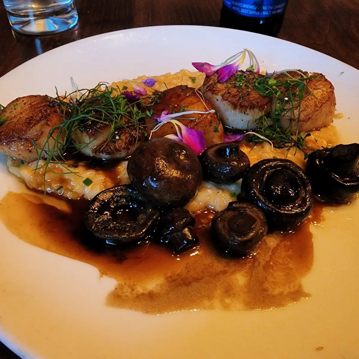 Grilled Scallops with Seafood Risotto