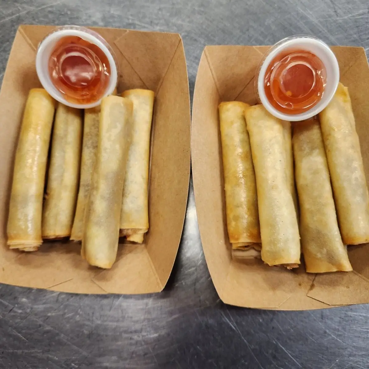 Crispy Fried Spring Rolls with Sauce