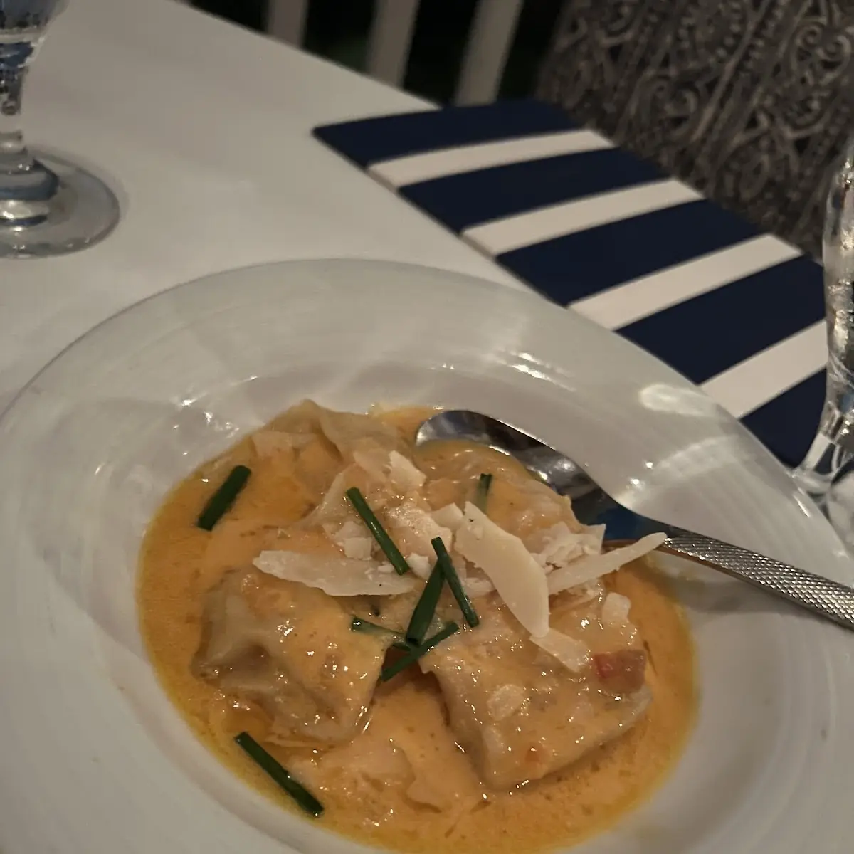 Blue Crab Dumplings Shaved Reggiano