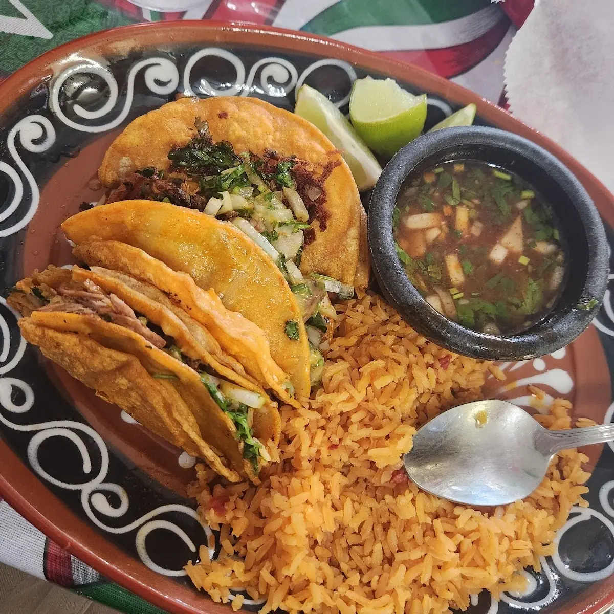 3 Tacos Dinner Plate