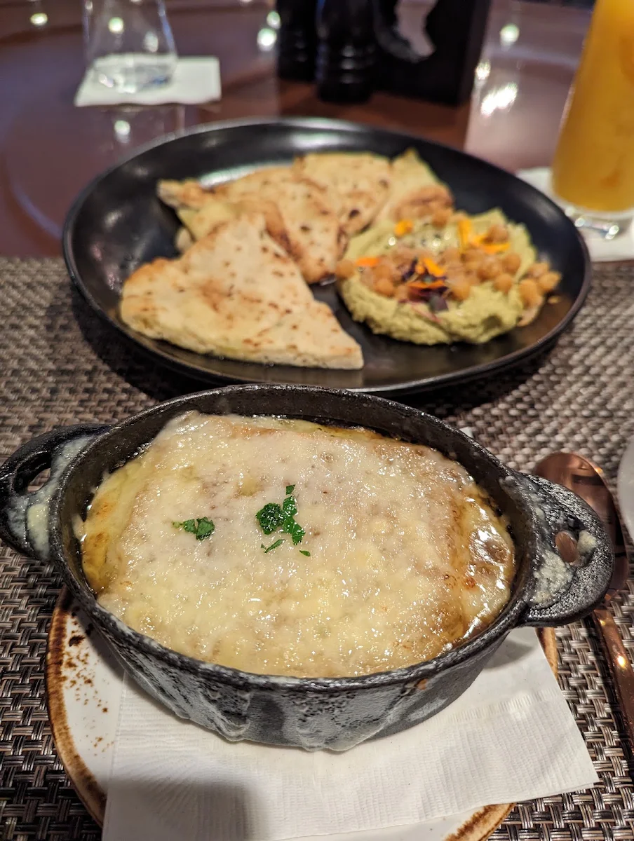French Onion Soup and Hummus