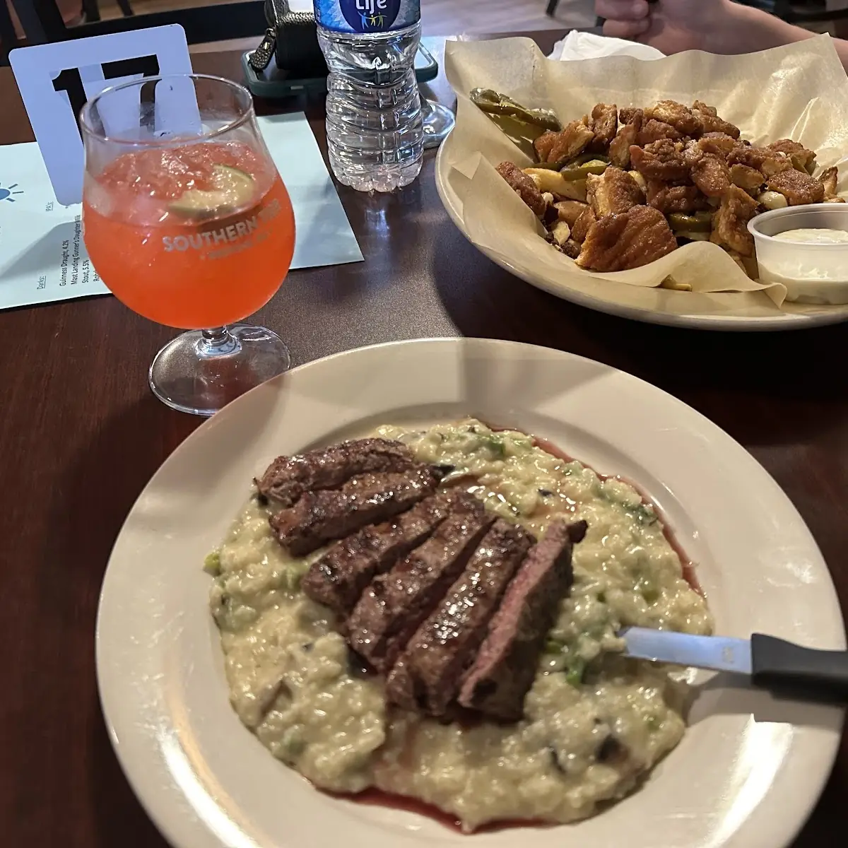 Steak with Mushroom Risotto
