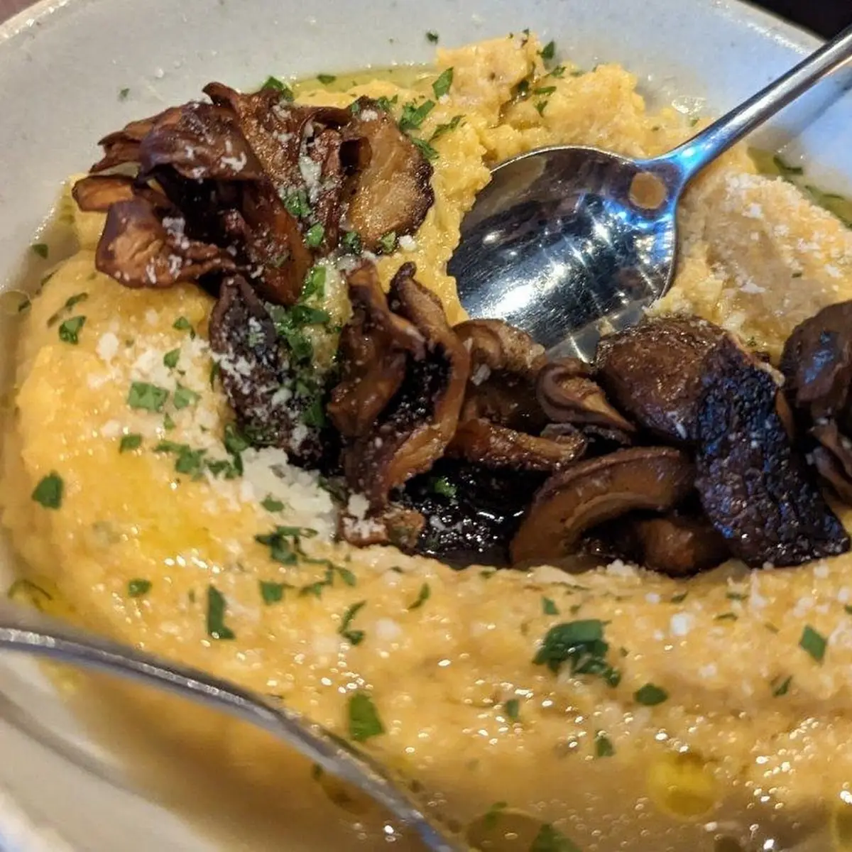 Polenta with Fried Mushrooms