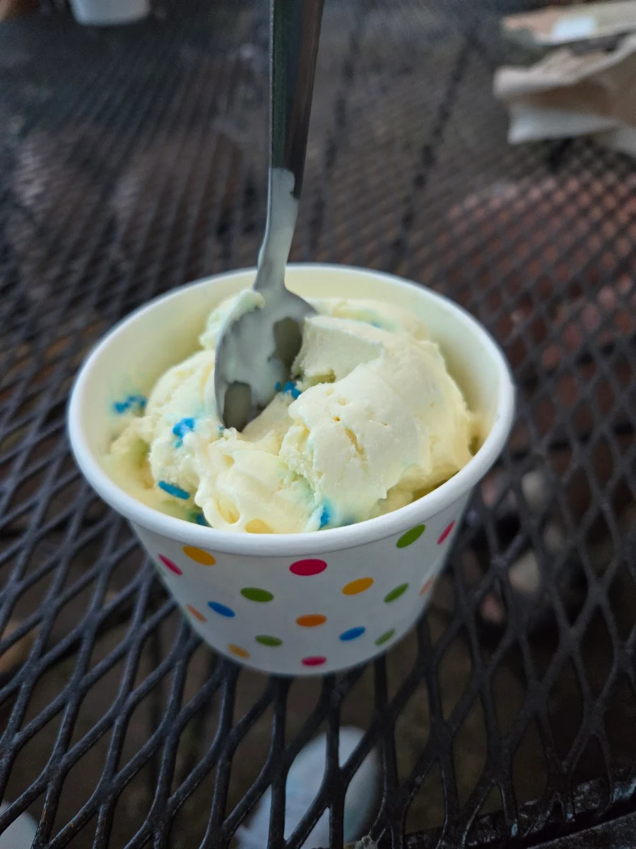 Cake Batter Ice Cream Cup