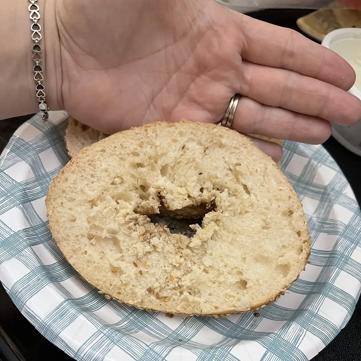 Inside Sesame Bagel
