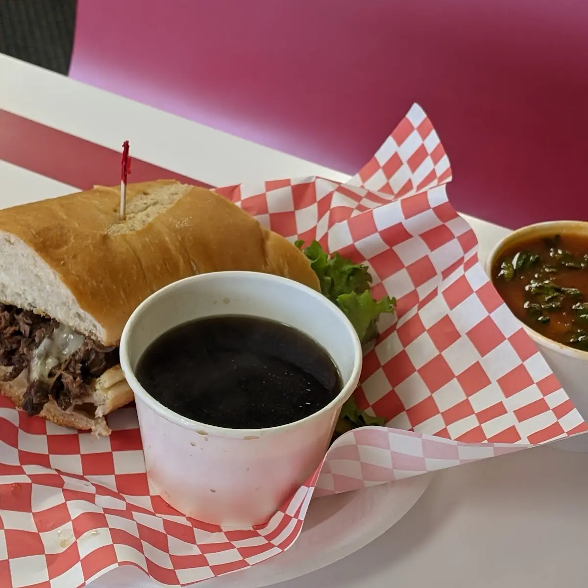 French Dip with Tomato Soup