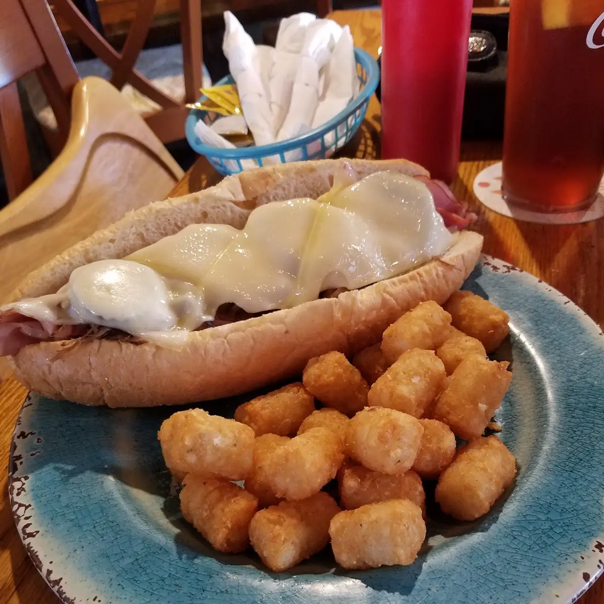 Cubano Sandwich with Tater Tots