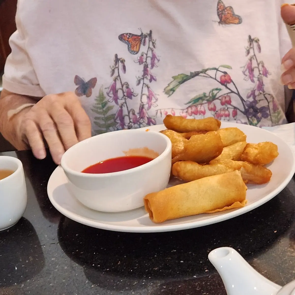 Fried Shrimp and Egg Rolls