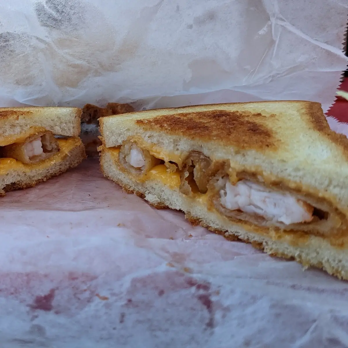 Grilled Cheese with Shrimp Sandwich