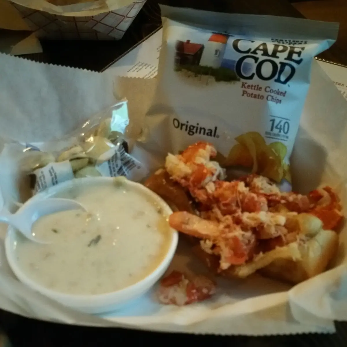 Lobster Roll and Clam Chowder