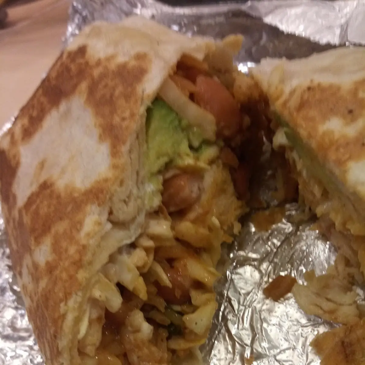 Chipotle Chicken Avocado Burrito