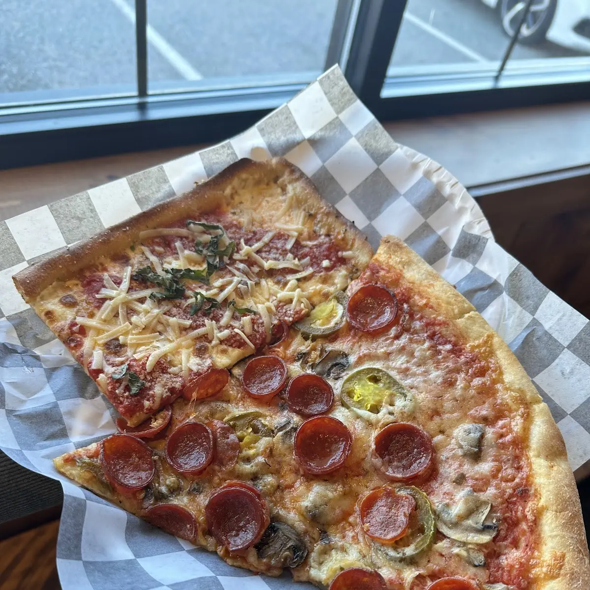 Grandma Pizza & Pepperoni with Jalapenos