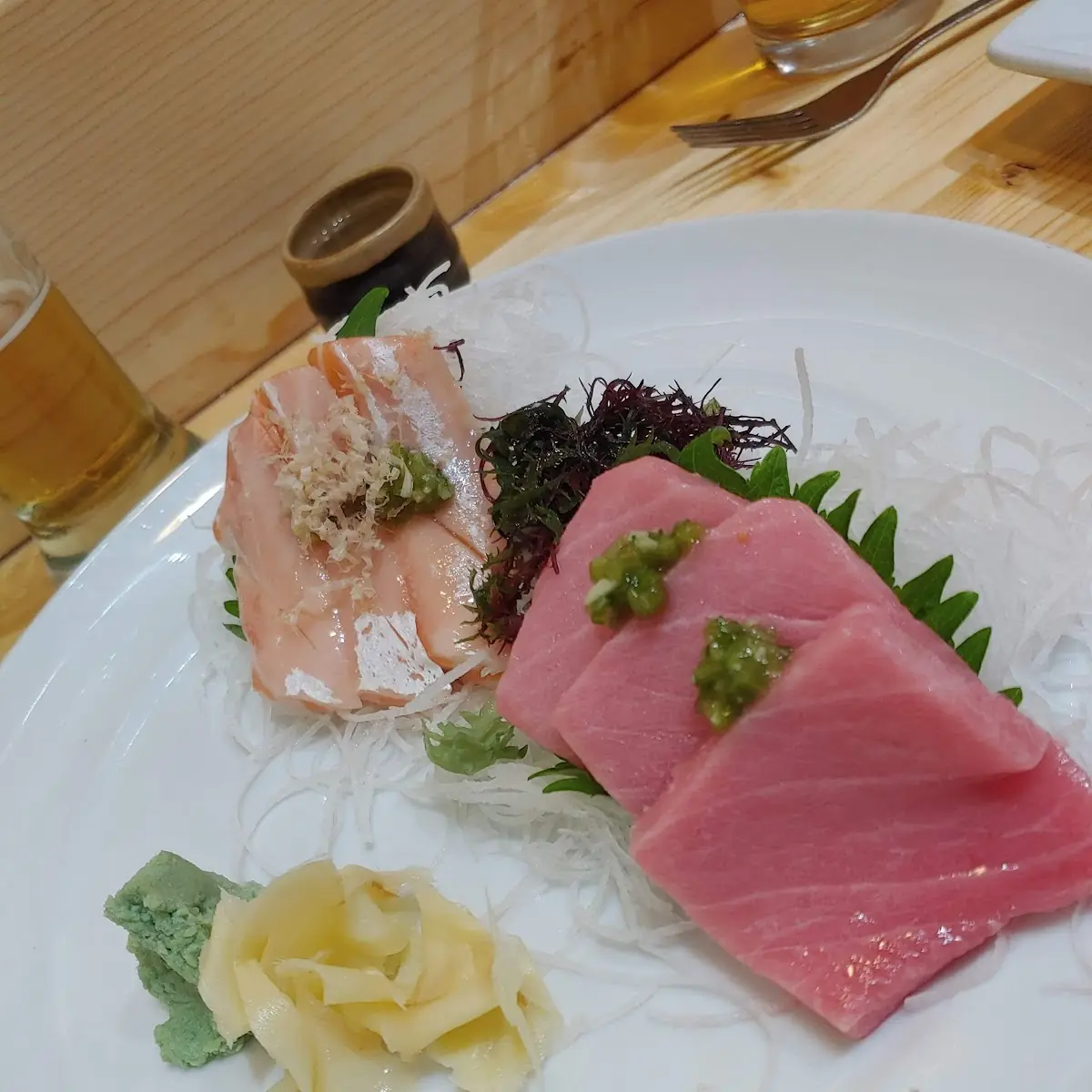 Fatty Tuna and Salmon Belly Sashimi