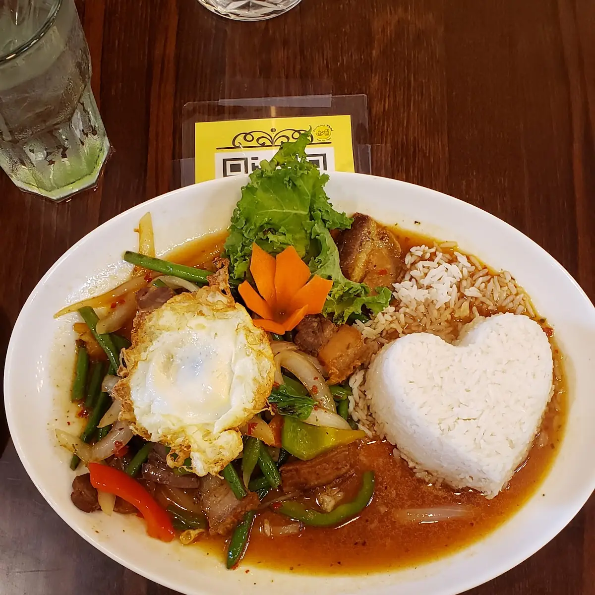 Thai Spicy Basil Topped with Egg