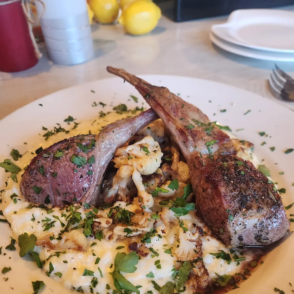 Lamb Chops with Risotto