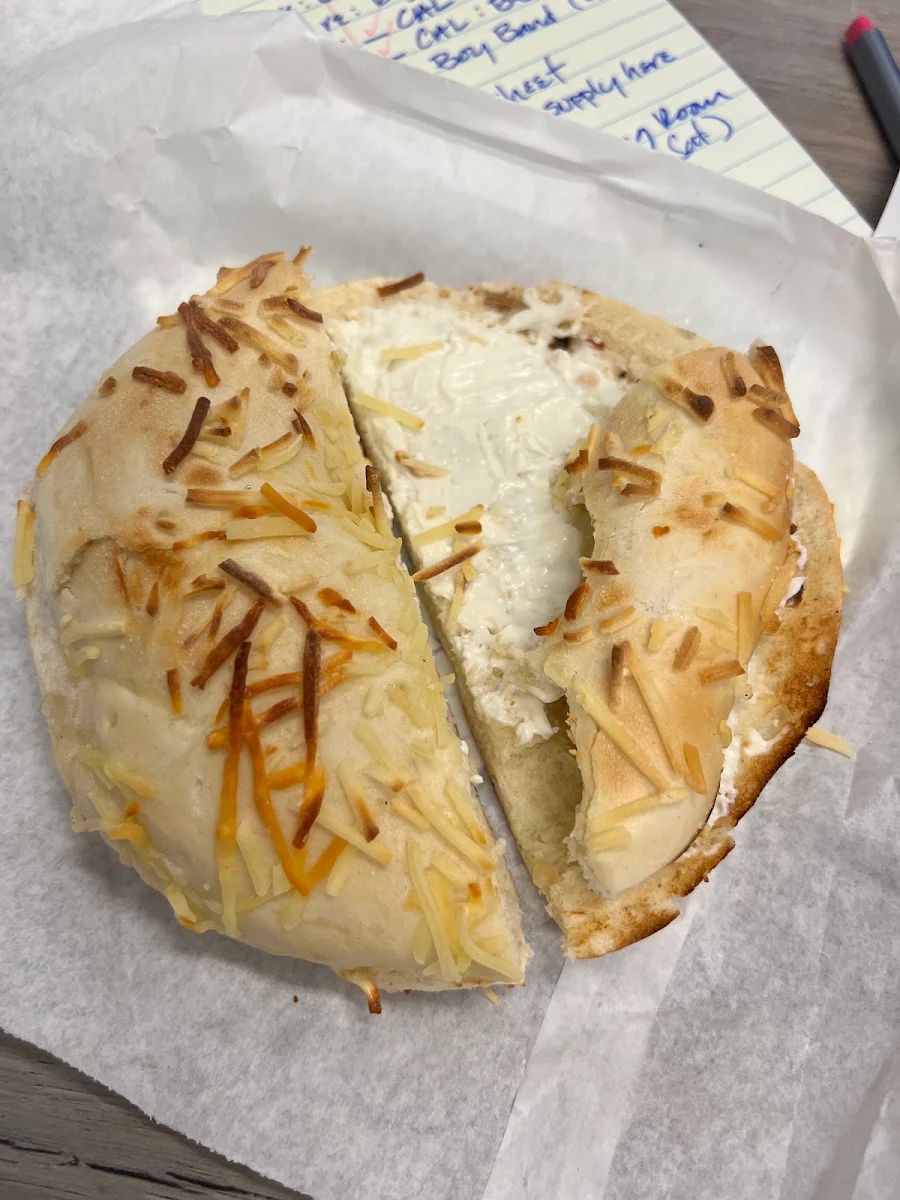 Asiago Bagel with Plain Cream Cheese