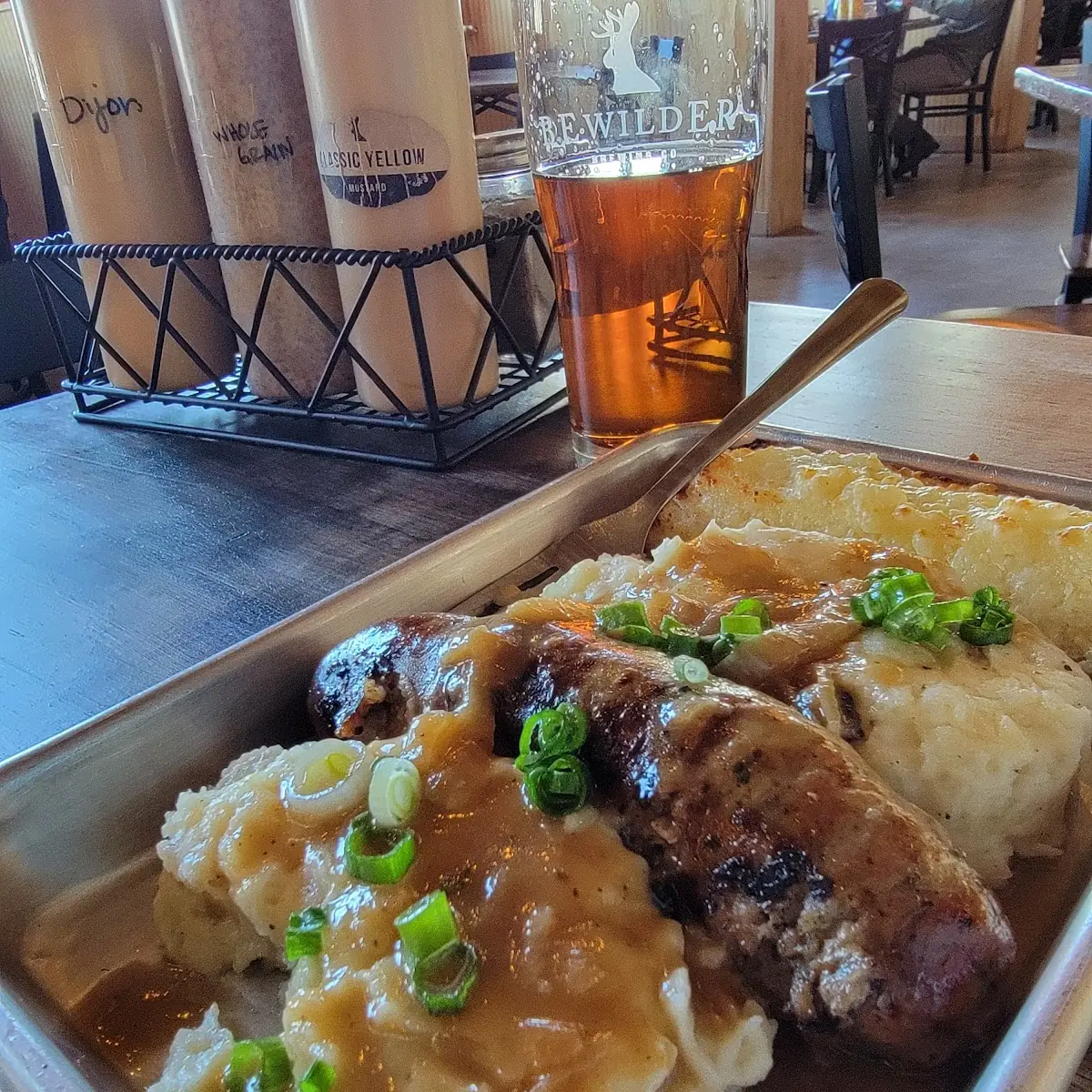 Suffolk with Double Mashed Potatoes and Onion Gravey