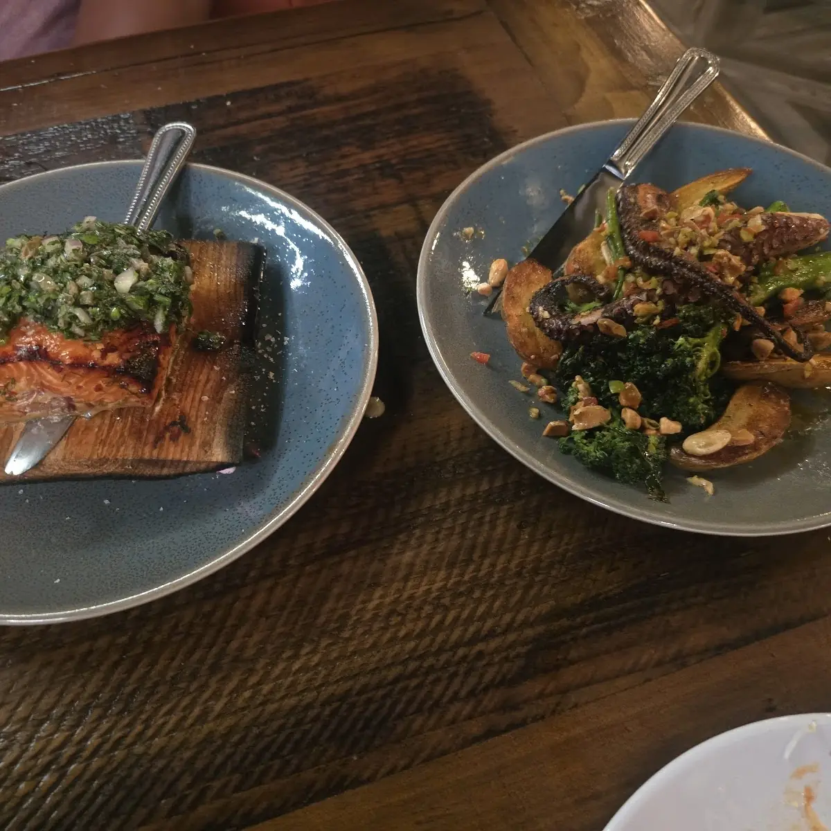 Cedar Plank Salmon Salsa Verde