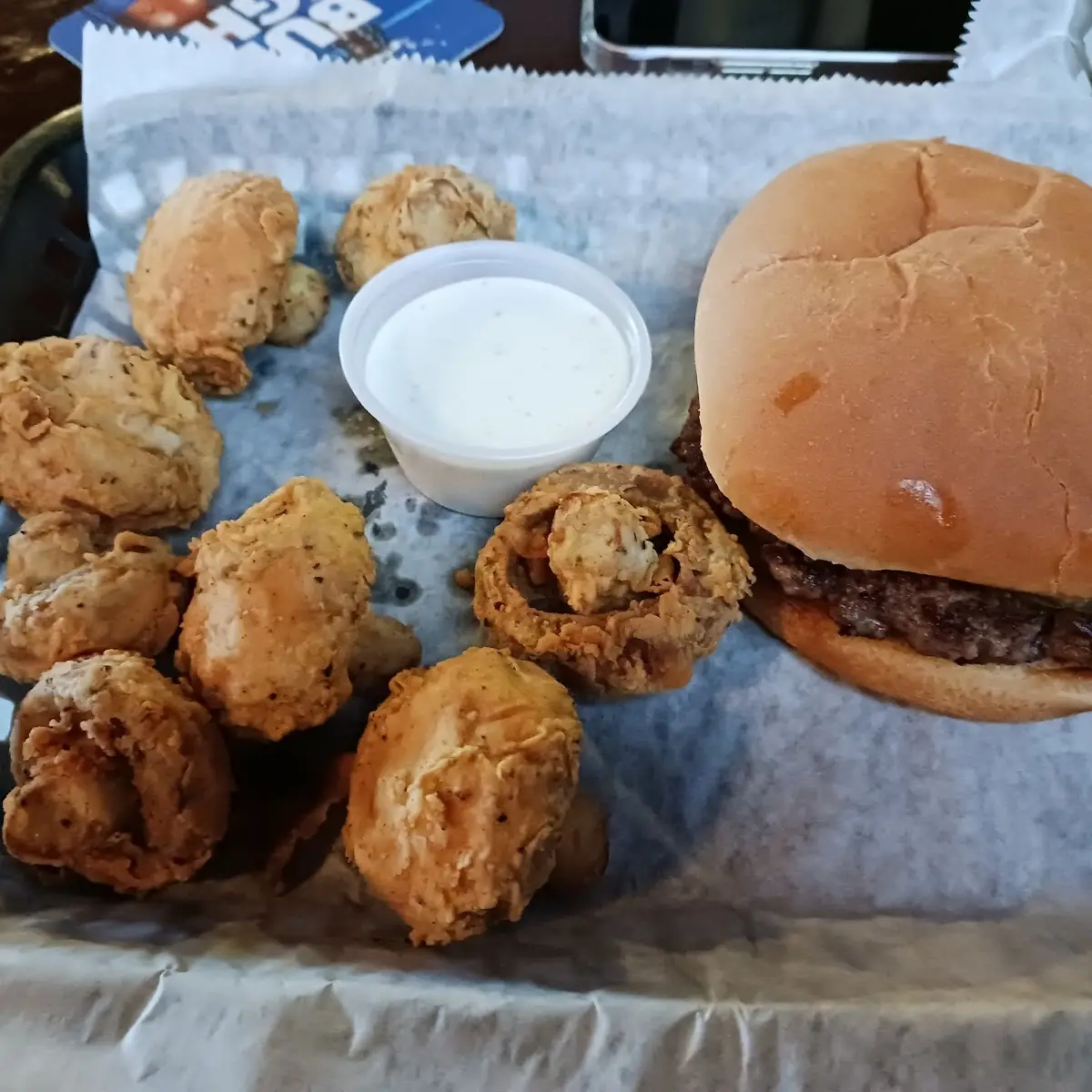 Walt's Classic Burger with Fried Mushrooms
