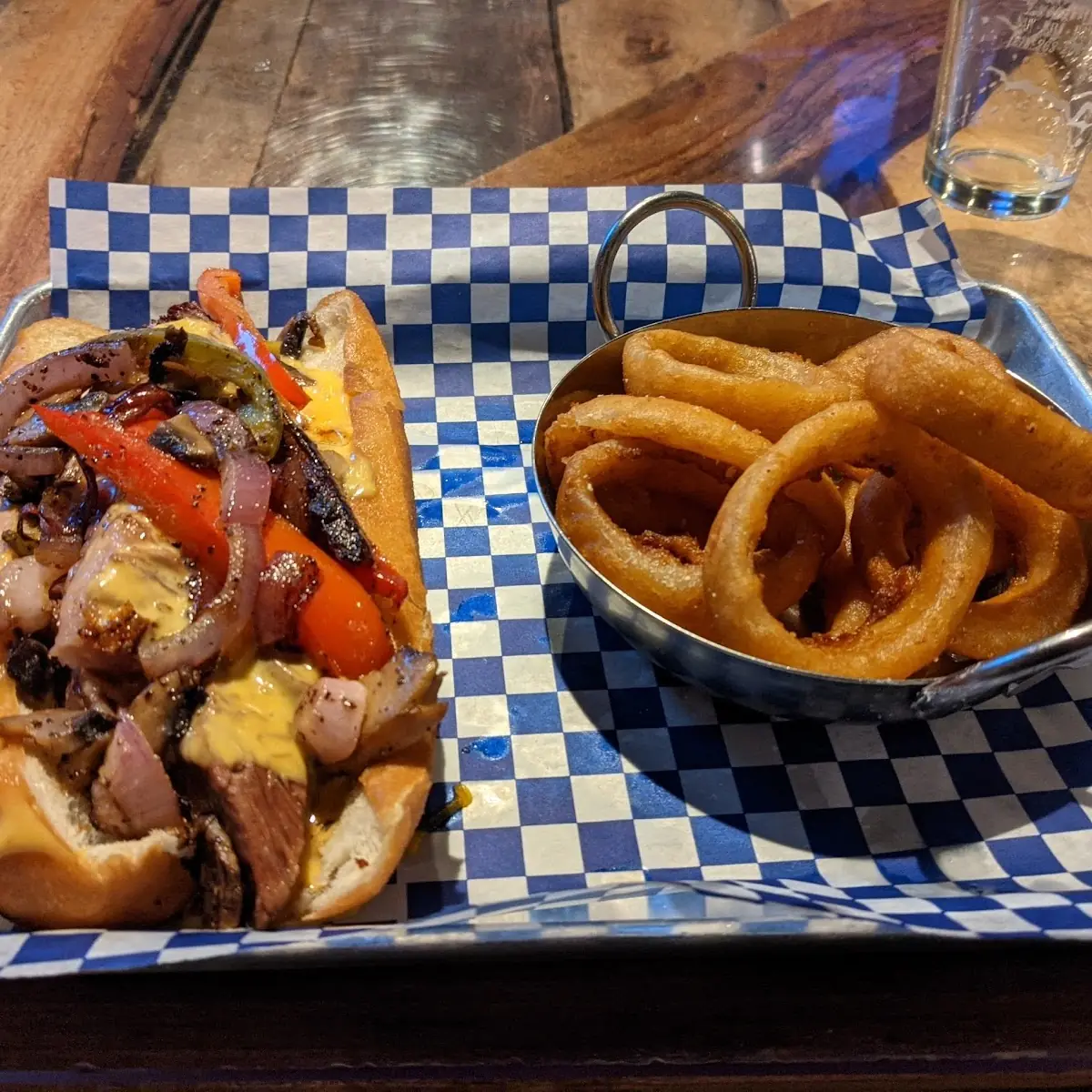 Brisket Philly Cheese Steak with Cheese Sauce