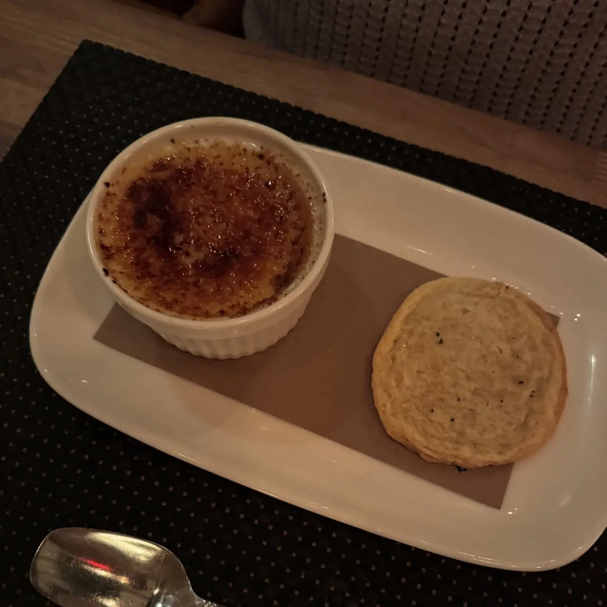 Vanilla Bean Crème Brûlée with Sugar Cookie