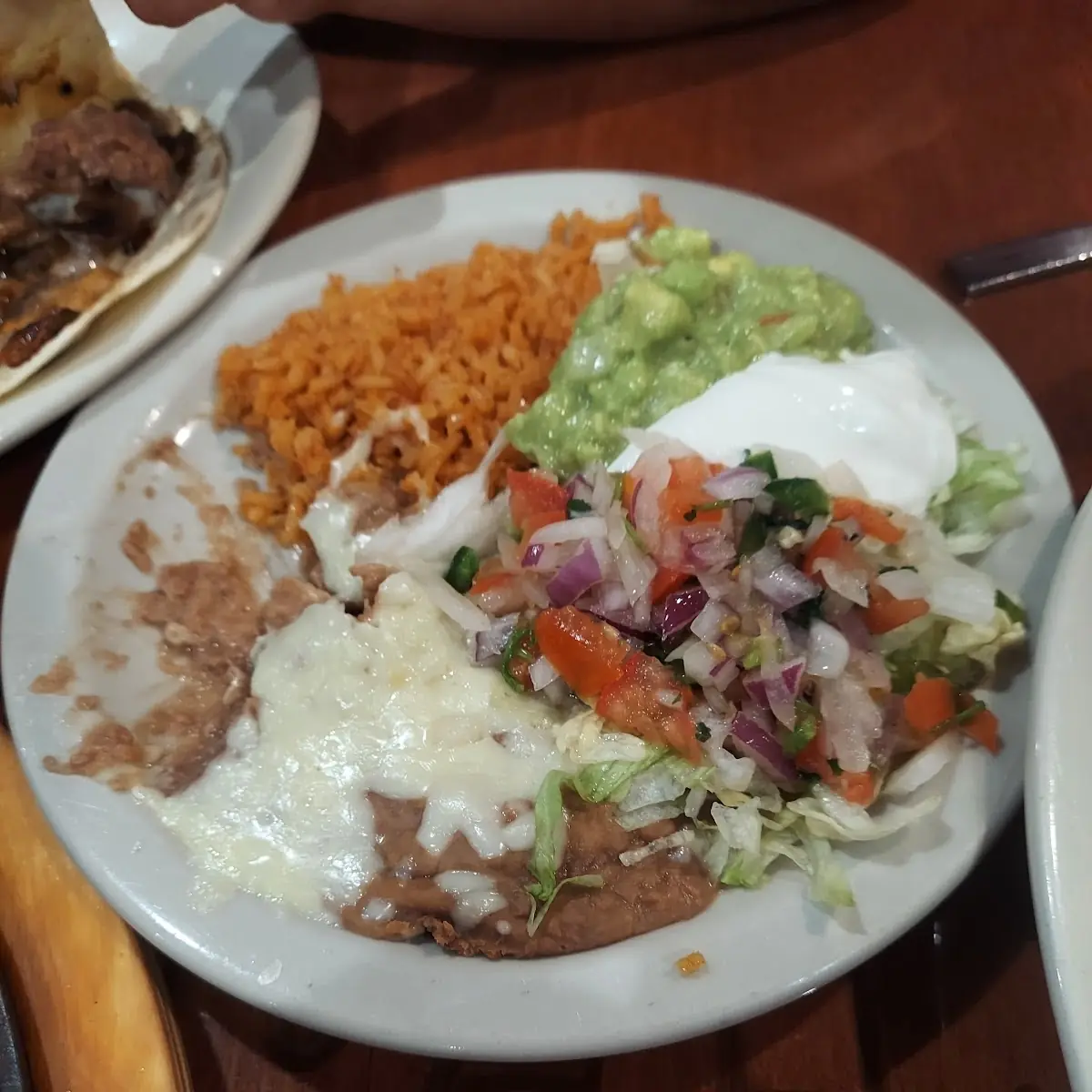 Chile Relleno Beef Taco Rice and Beans
