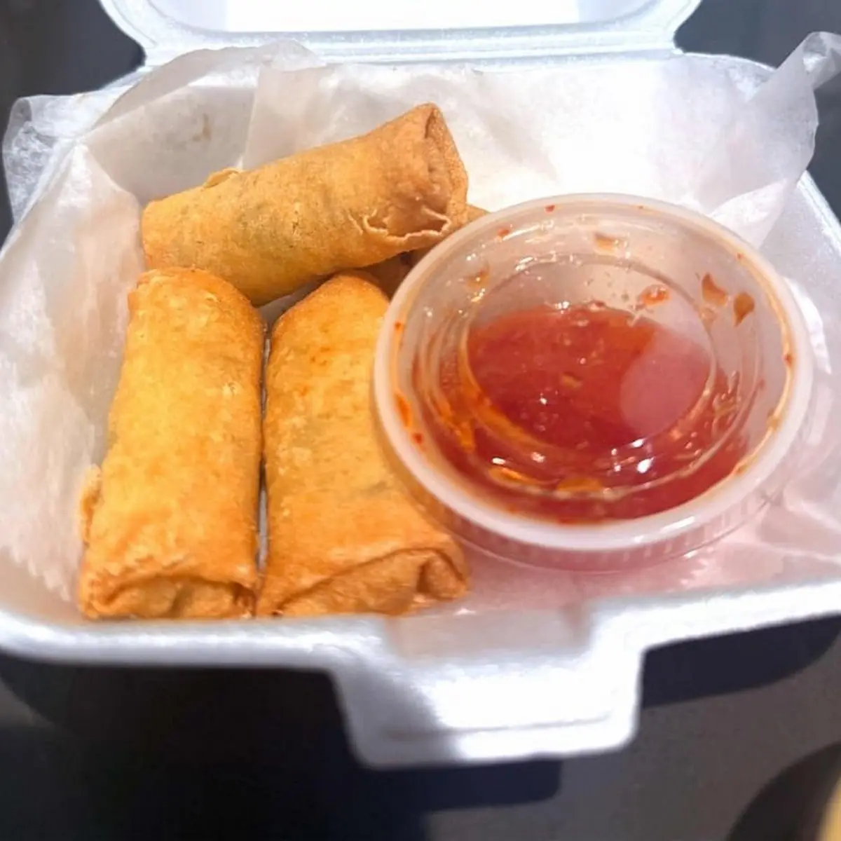 Fried Spring Rolls with Chili Sauce