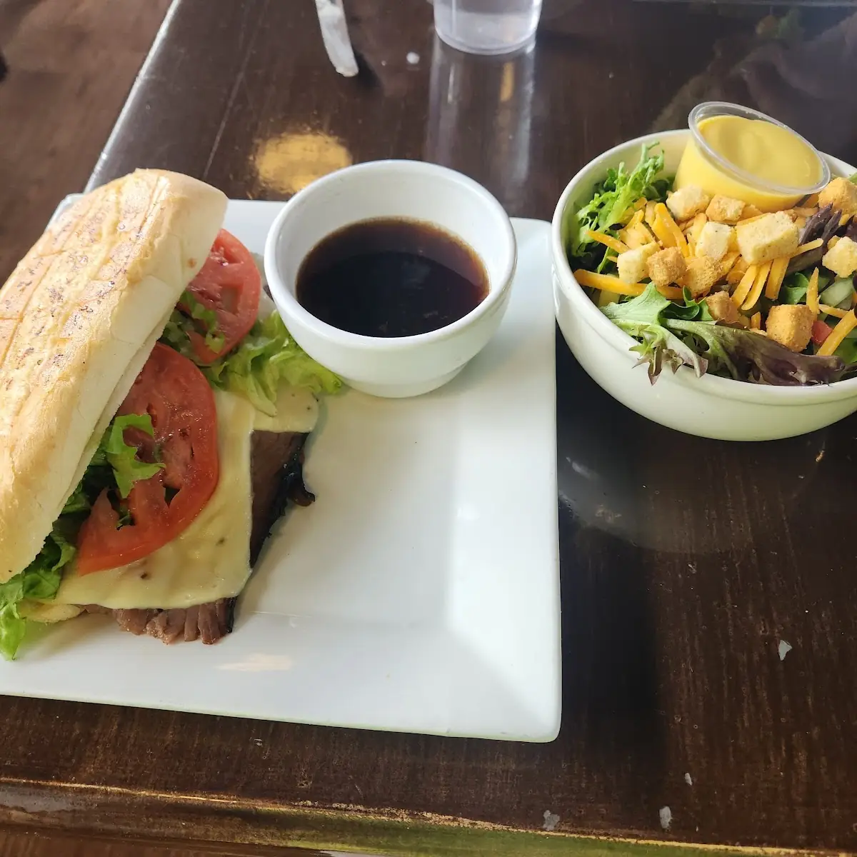 French Dip with Side Salad