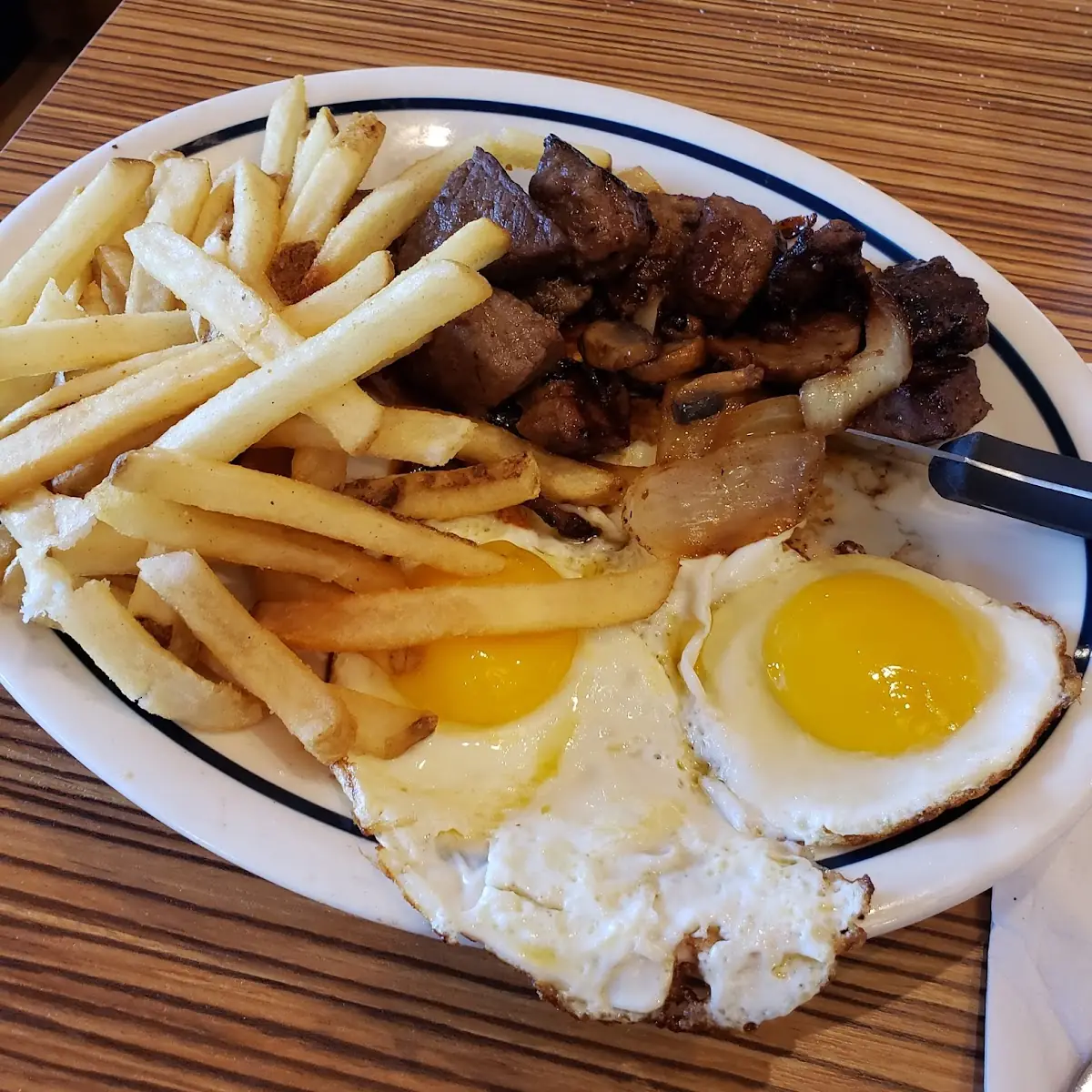 Sirloin Steak Tips & Eggs