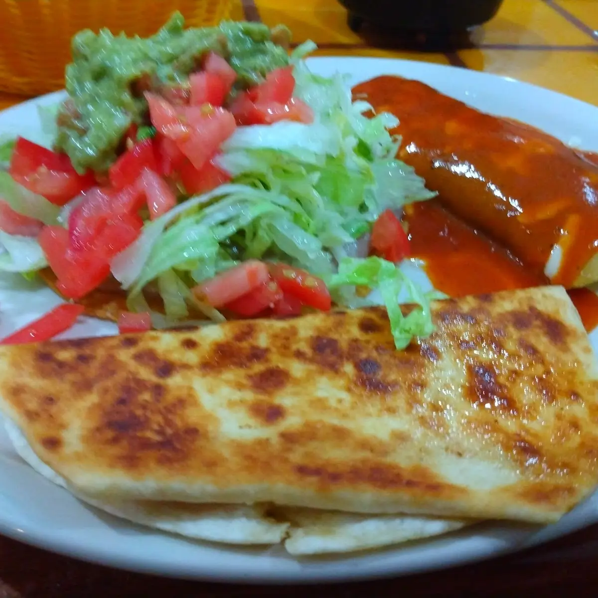 Spinach Enchilada Plate