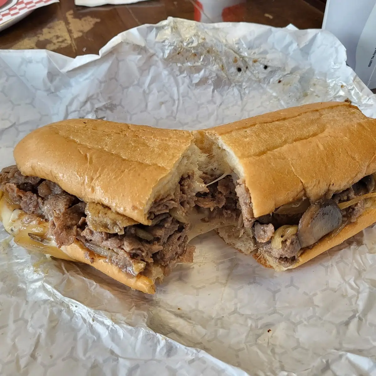 Beef Philly Cheesesteak with Provolone and Onions