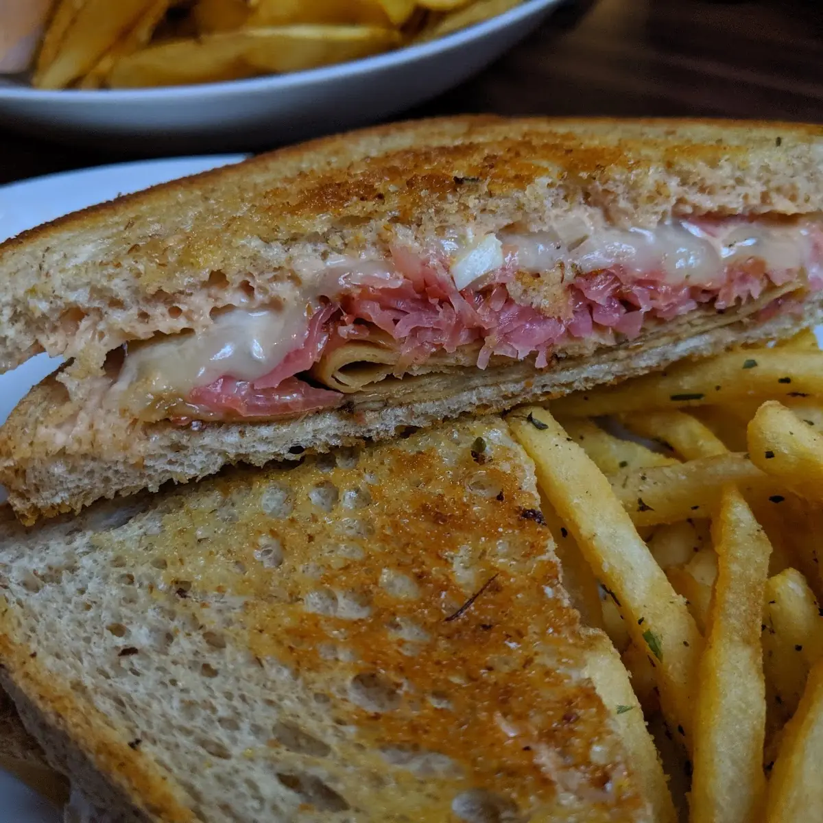 Meatless Reuben on Marbled Rye
