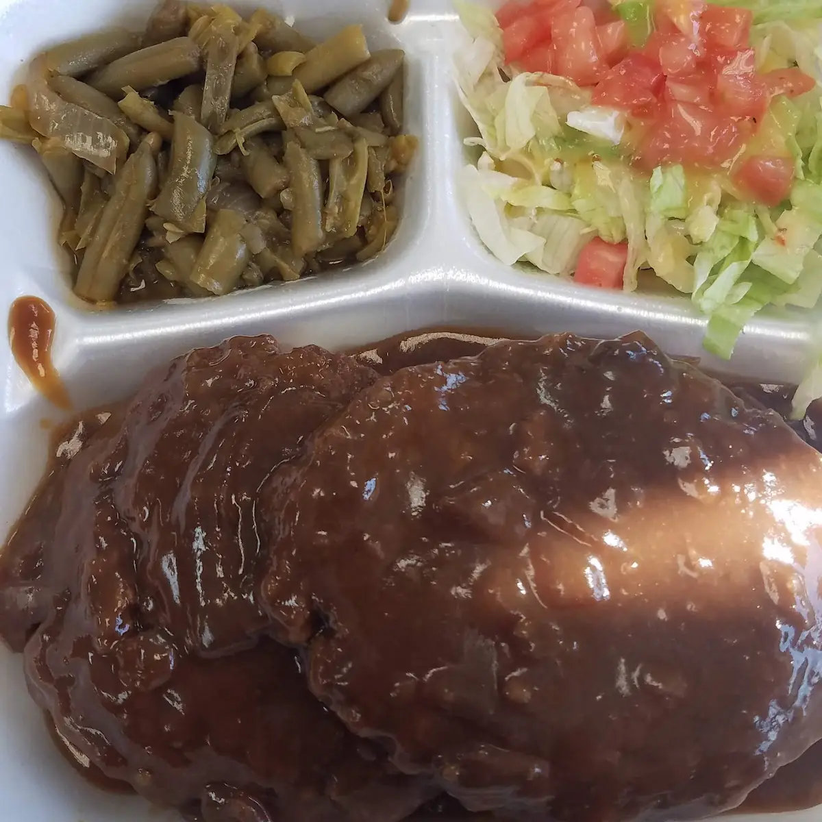 Hamburger Steak Plate Lunch