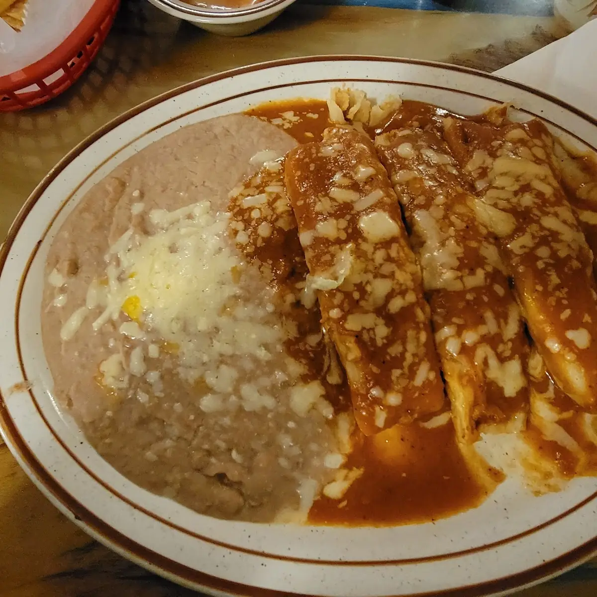 Chicken Tamales with Refried Beans