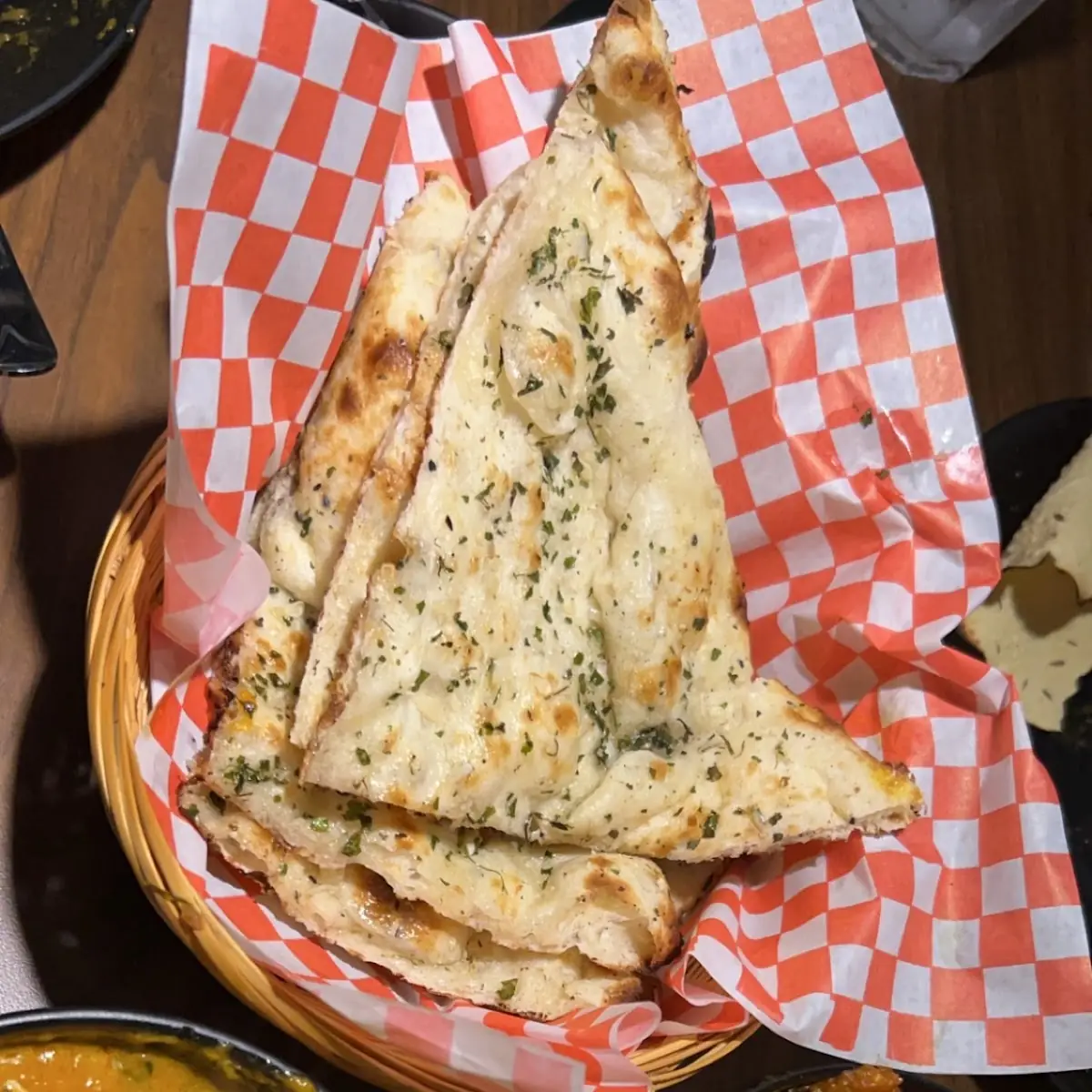 Garlic Naan, Sukhdev Restaurant Sault Ste. Marie