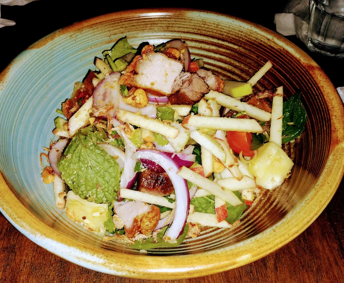 Crispy Pork Belly Salad, Infusion Cafe & Thai IS NOW KNOWN AS Alangkarn Thai Restaurant