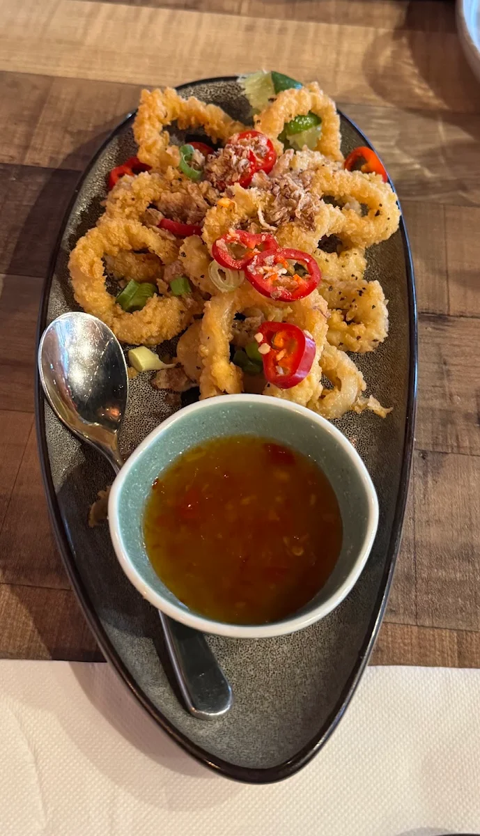 Salt & Pepper Squid, Infusion Cafe & Thai IS NOW KNOWN AS Alangkarn Thai Restaurant