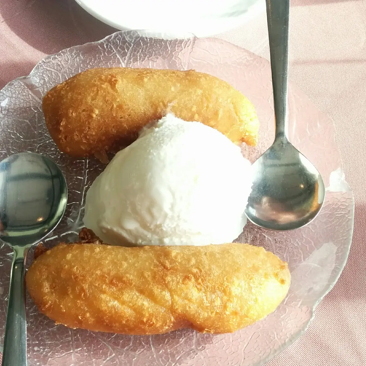 Fried Banana with Coconut Ice Cream, Leela Thai Restaurant
