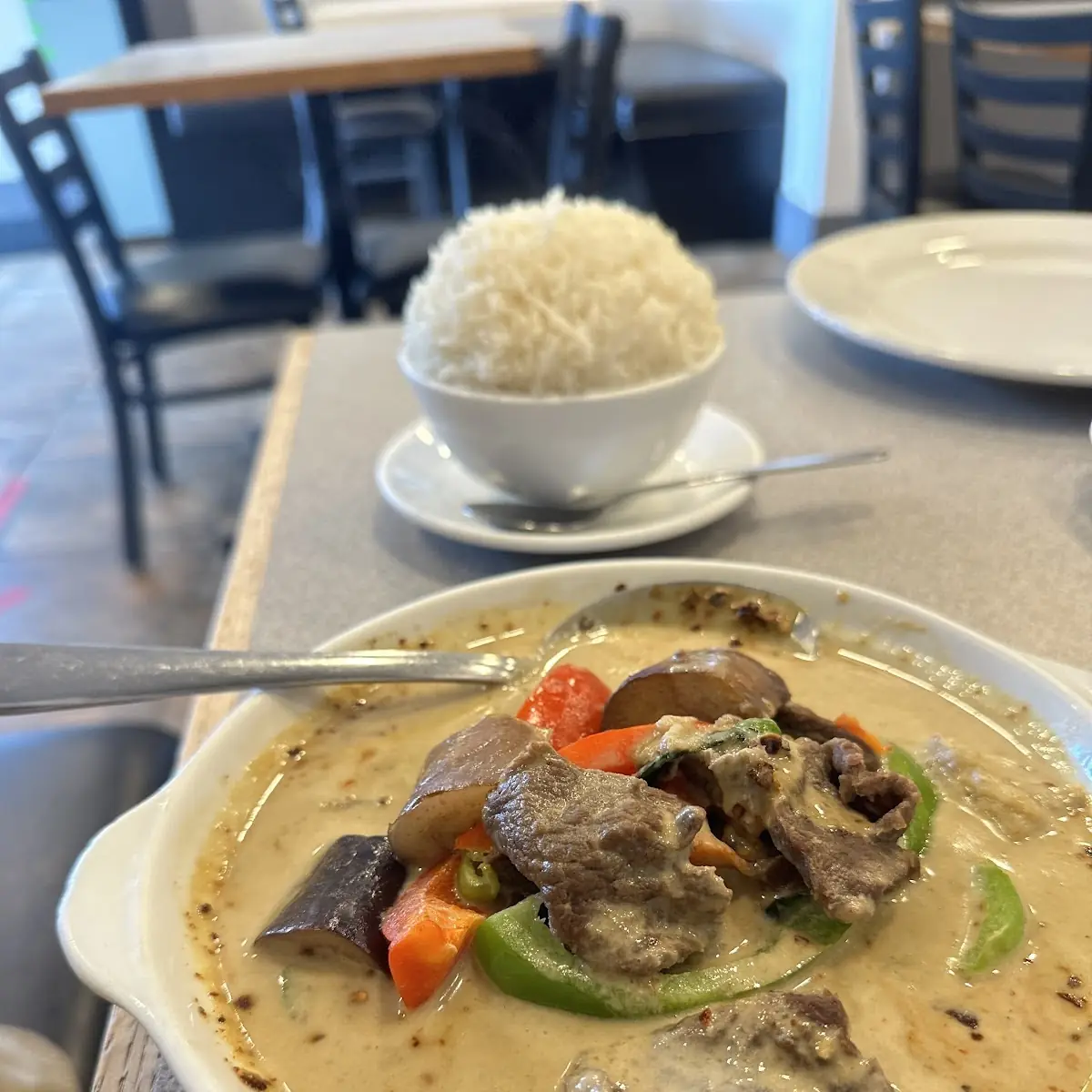 Green Curry Beef, Leela Thai Restaurant
