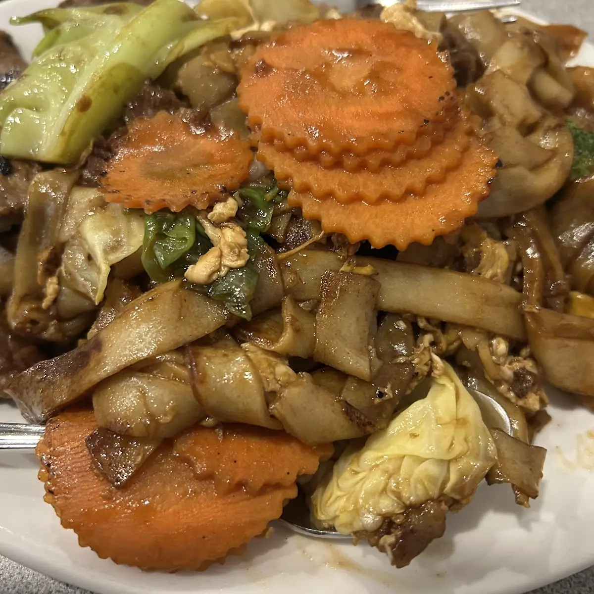 Pad See-Iew Chicken Pork or Beef, Leela Thai Restaurant