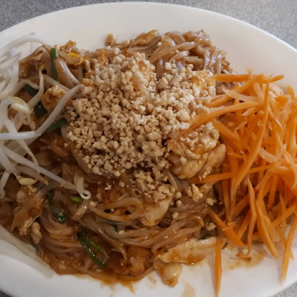 Pad Thai w Shrimp, Leela Thai Restaurant