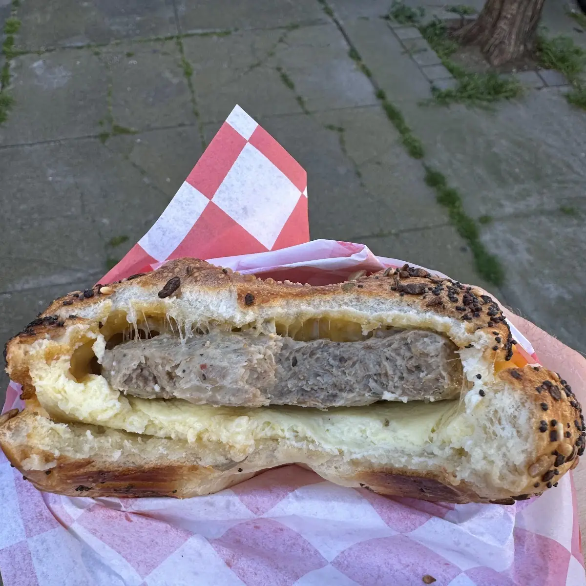 Everything Bagel with Sausage Egg Cheese